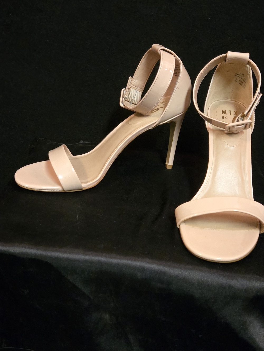 Mix No.6 Women's Nude Patent Ankle-Strap High Heel Sandals - Picture 3 of 9